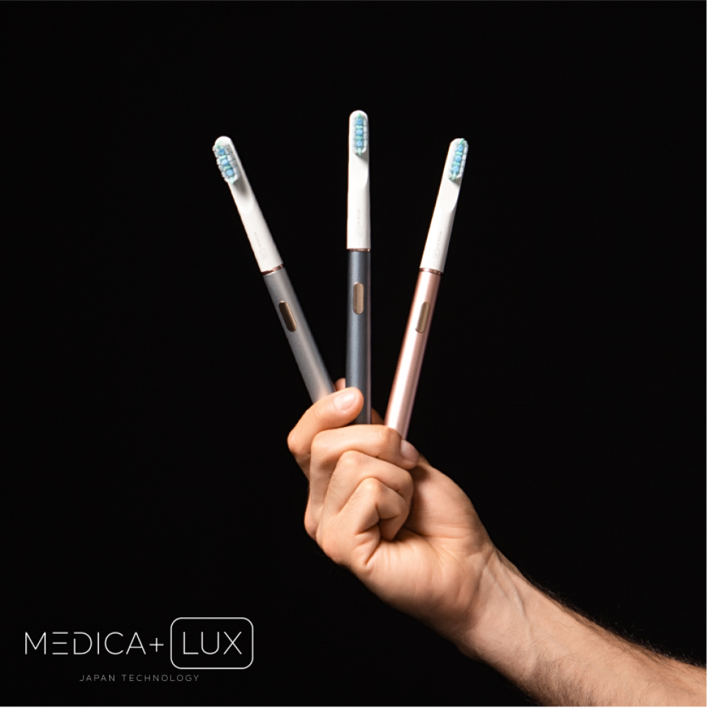 Wybielająca szczoteczka soniczna MEDICA+ Lux 10ХN Aluminum Portable Grey (Japonia)