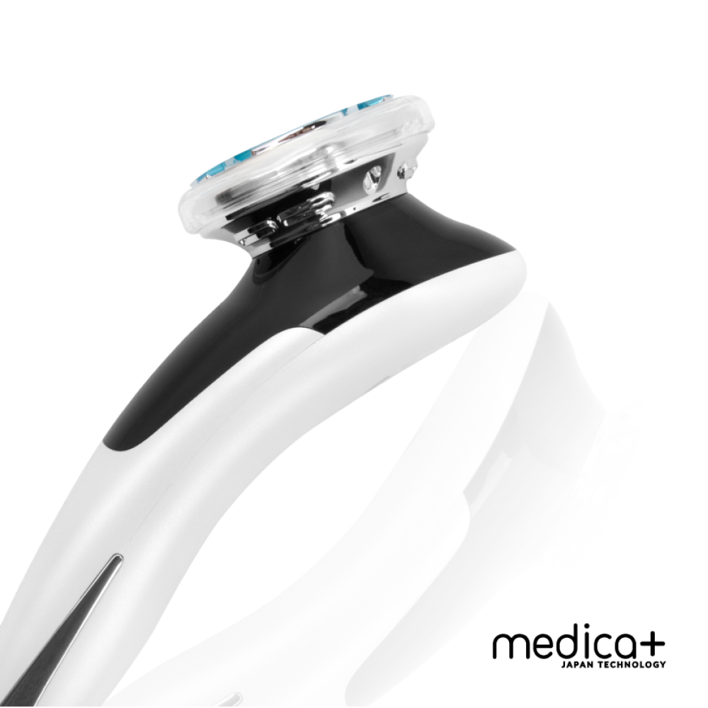 Mikroprądowy masażer do liftingu twarzy MEDICA+ Skin Lifting 7.0 White – EMS, LED (Japonia)