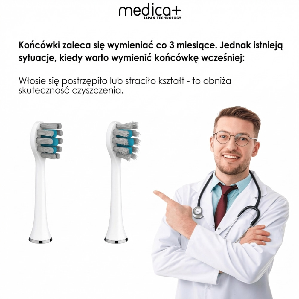 Szczoteczka ultradźwiękowa MEDICA+ PROBRUSH 9.0 white (Japonia)