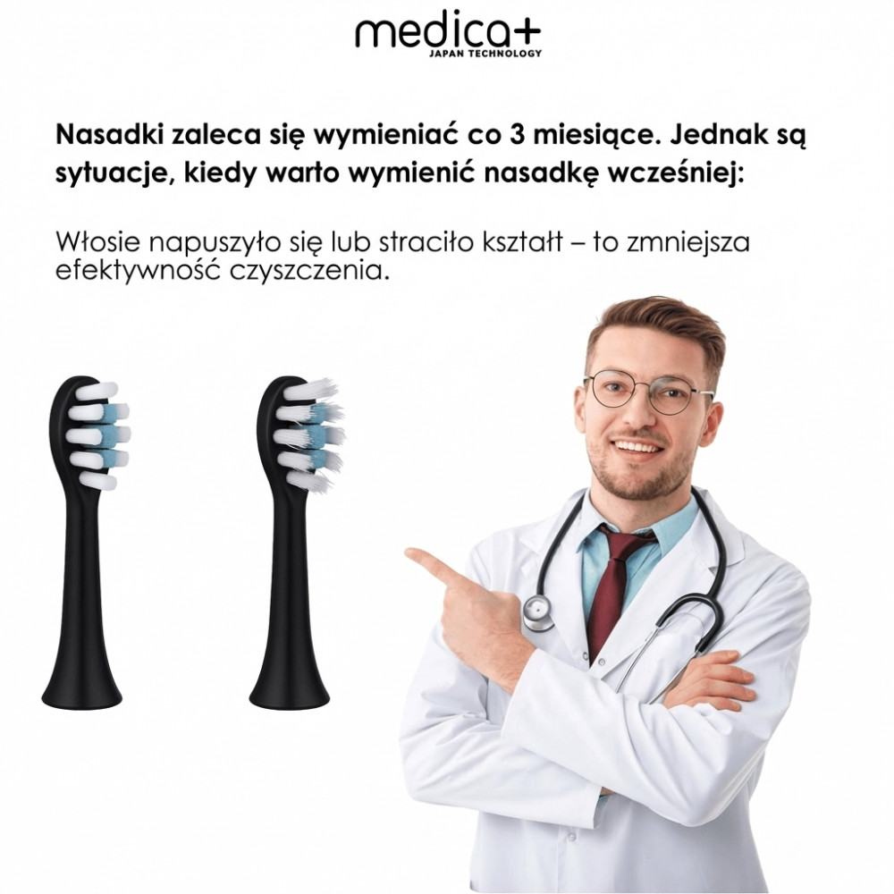 Szczoteczka ultradźwiękowa MEDICA+ PROBRUSH 9.0 black (Japonia)
