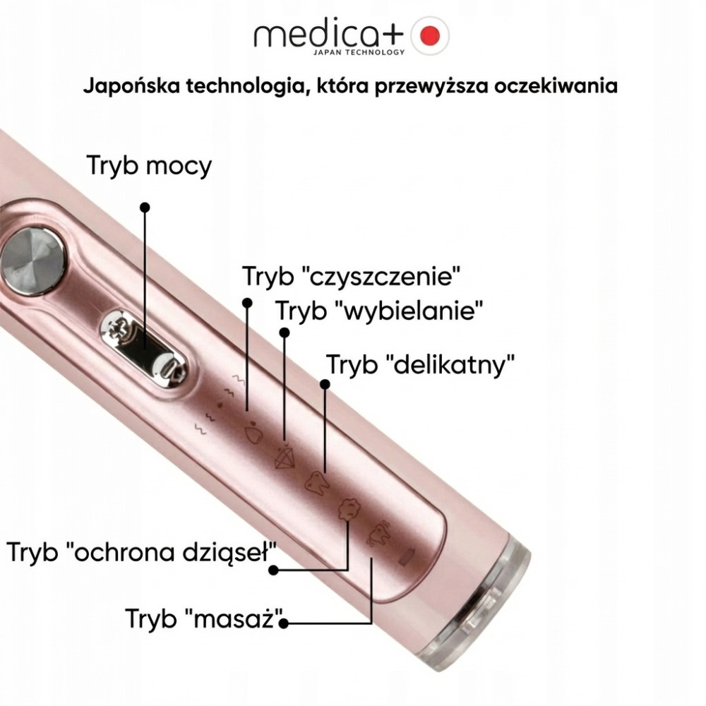 Szczoteczka ultradźwiękowa MEDICA+ PROBRUSH 9.0 w kolorze fuksja (Japonia)