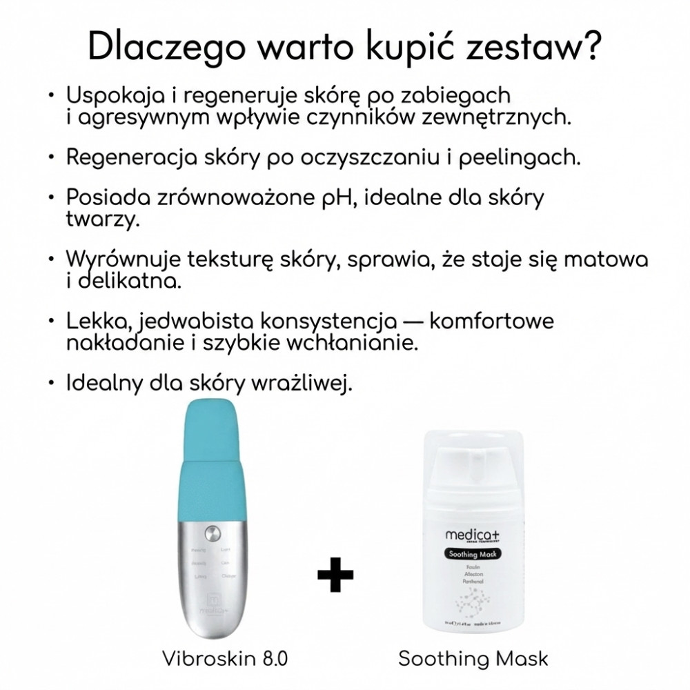 Ultradźwiękowe urządzenie do oczyszczania skóry twarzy MEDICA+ Vibroskin 8.0 (Japonia)