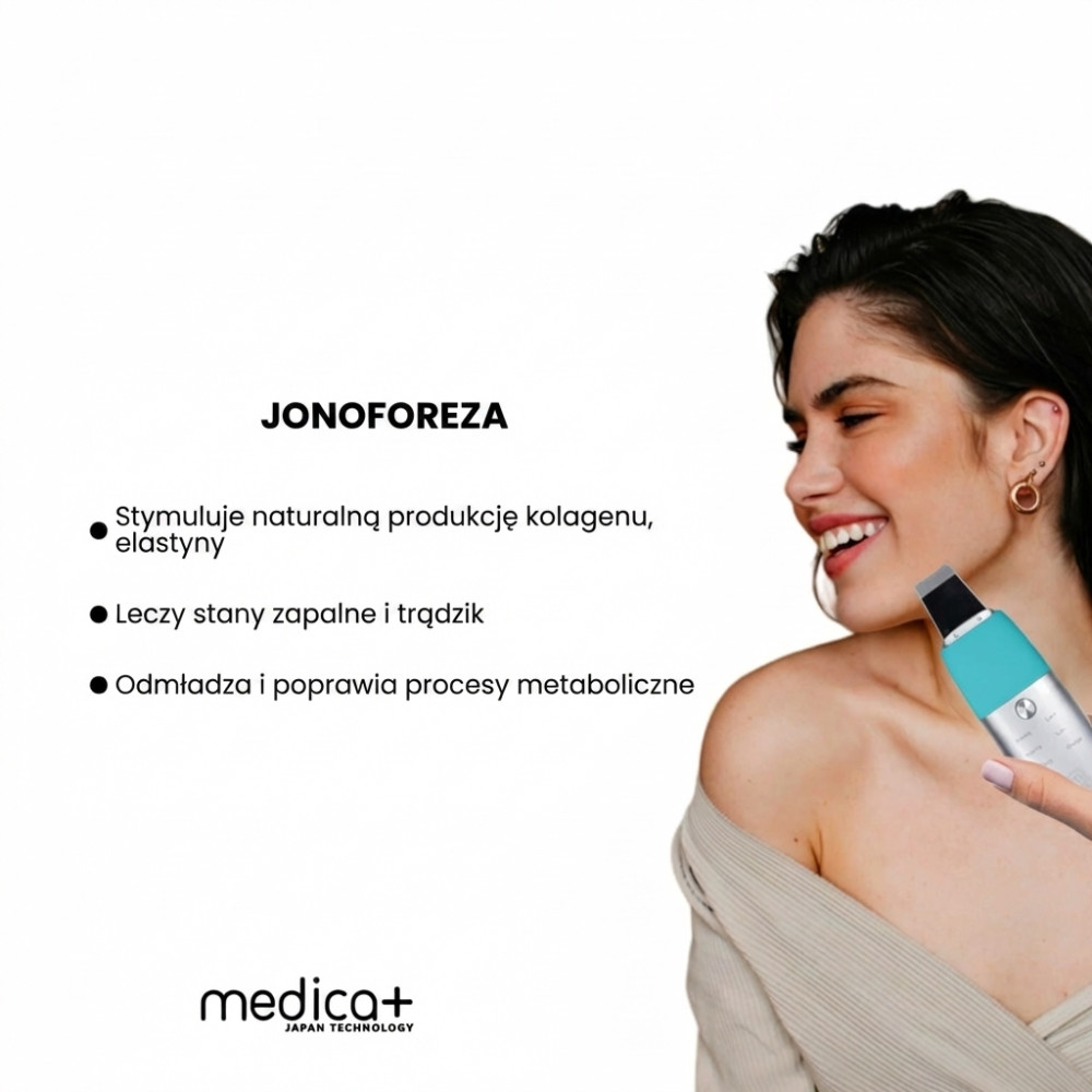 Ultradźwiękowe urządzenie do oczyszczania skóry twarzy MEDICA+ Vibroskin 8.0 (Japonia)