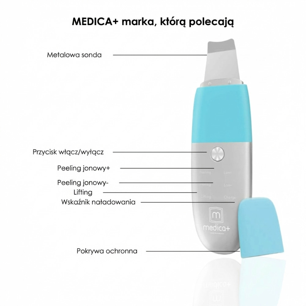 Ultradźwiękowe urządzenie do oczyszczania skóry twarzy MEDICA+ Vibroskin 8.0 (Japonia)