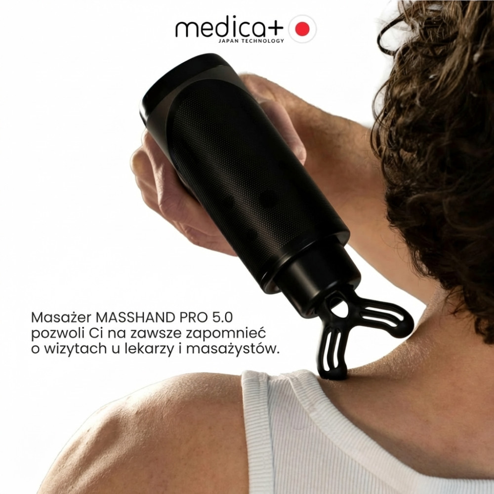 Ręczny masażer udarowy do ciała i mięśni MEDICA+ MassHand Pro 5.0 (Japonia)
