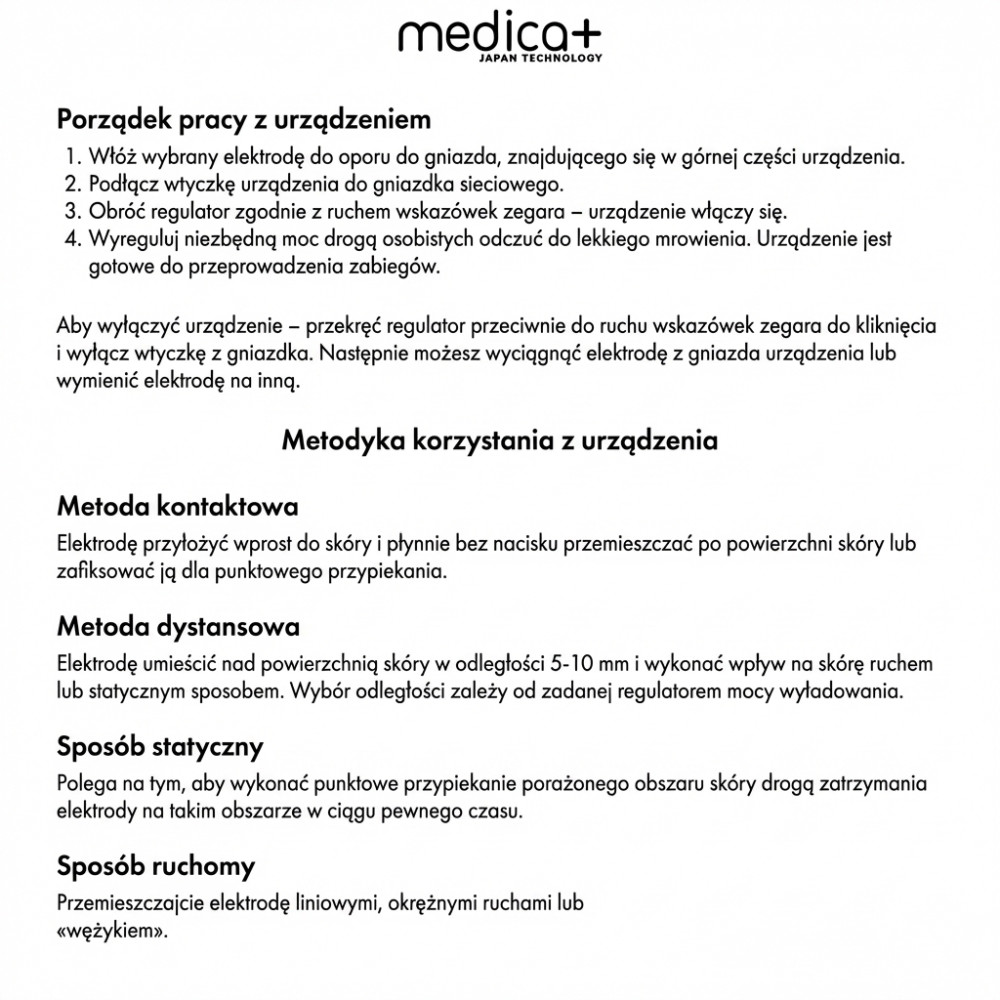 Darsonval MEDICA+ DARSOLINE 7.0 (Japonia)