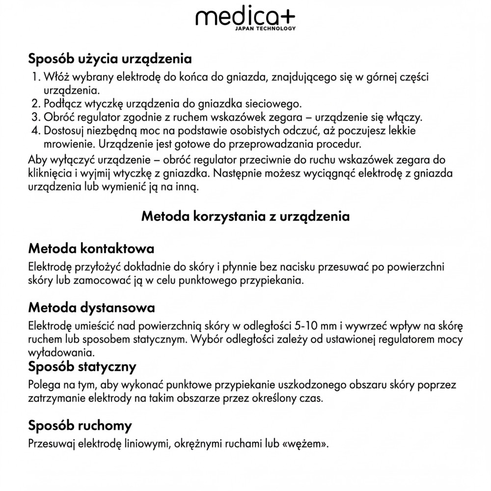 Przenośny aparat darsonwalowy MEDICA+ DARSOLINE 4.0 (Japonia)