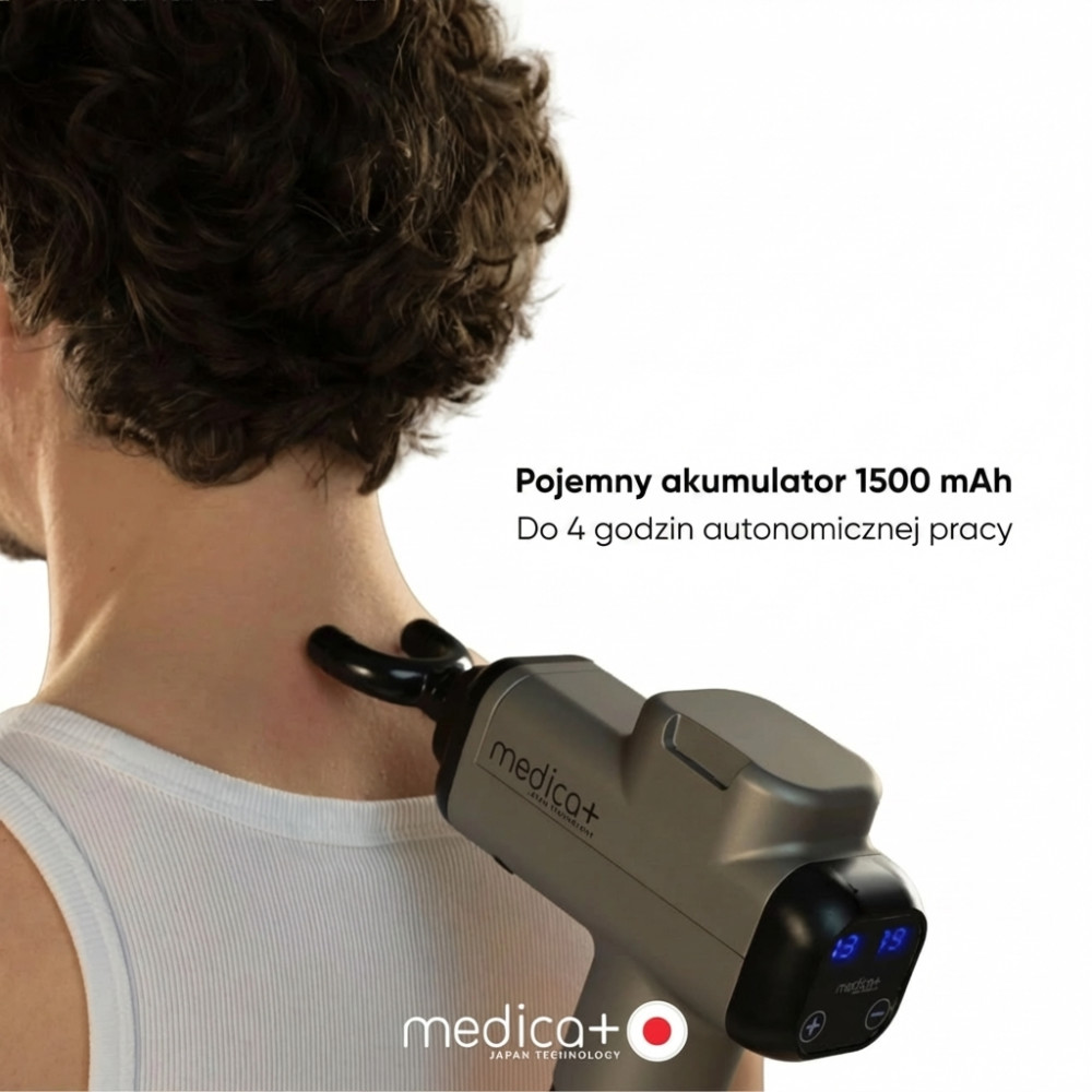 Ręczny masażer udarowy do ciała i mięśni MEDICA+ MassHand Pro 6.0 (Japonia)
