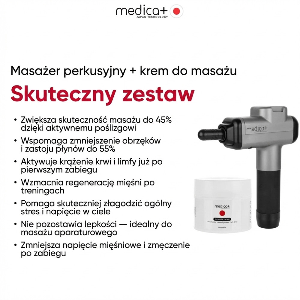 Ręczny masażer udarowy do ciała i mięśni MEDICA+ MassHand Pro 6.0 (Japonia)