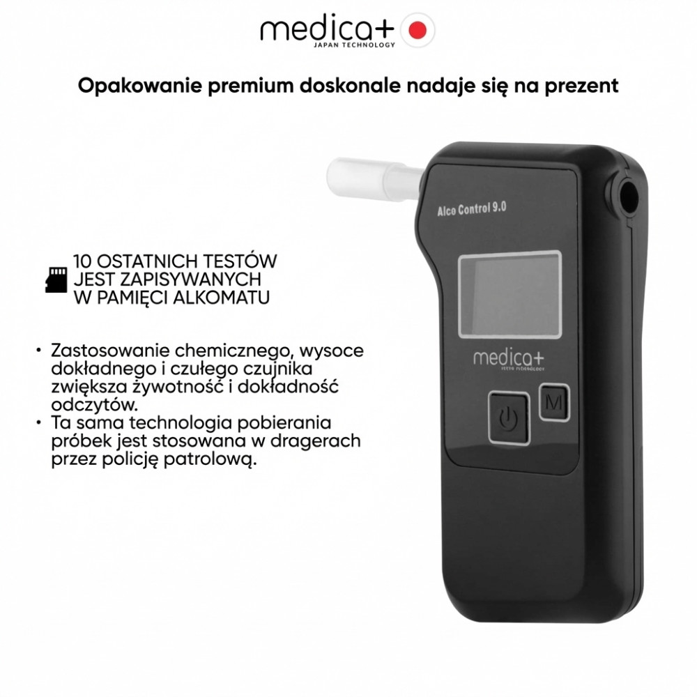 Alkomat elektrochemiczny MEDICA+ Alco Control 9.0 PRO (Japonia)