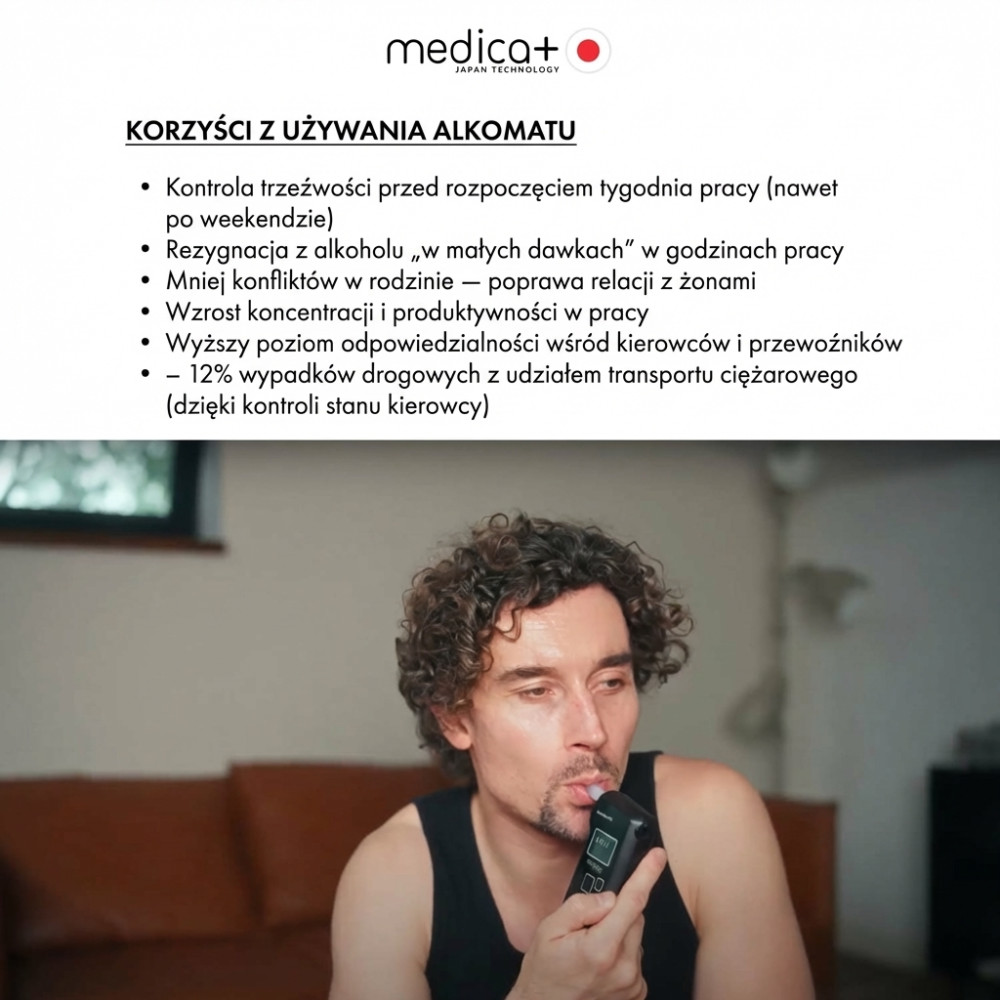 Alkomat elektrochemiczny MEDICA+ Alco Control 9.0 PRO (Japonia)