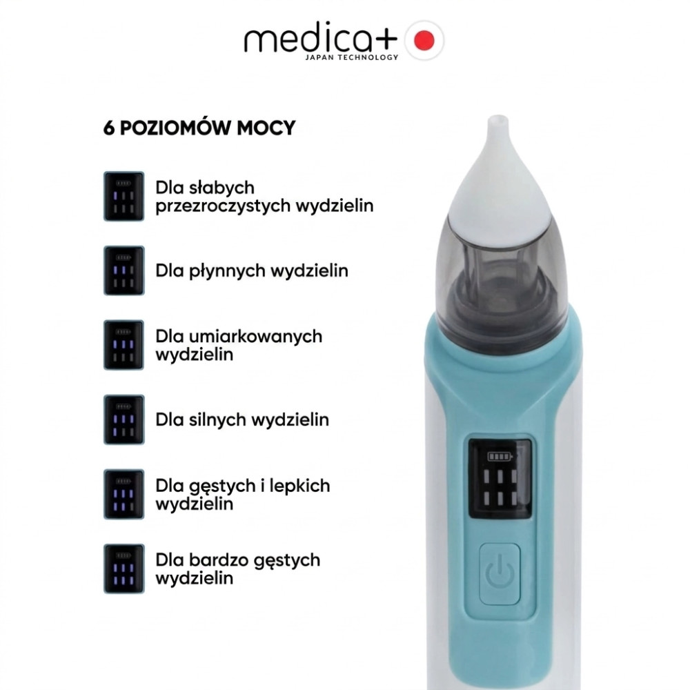 Aspirator do nosa MEDICA+ NOSE CLEANER 6.0 niebieski (Japonia)
