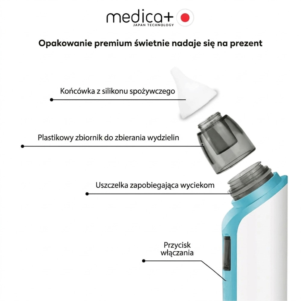 Aspirator do nosa MEDICA+ NOSE CLEANER 6.0 niebieski (Japonia)