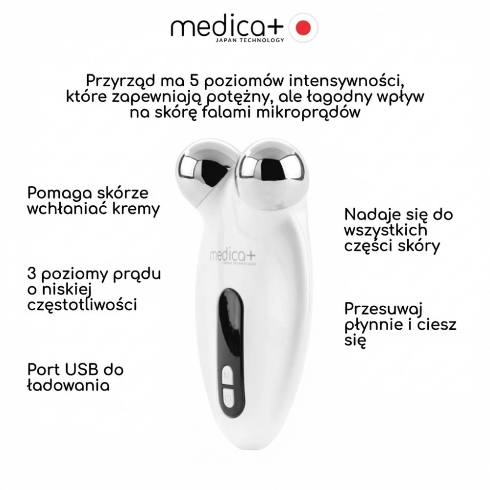 Lifting mikroprądowy MEDICA+ Skin Lifting 6.0 white (Japonia)