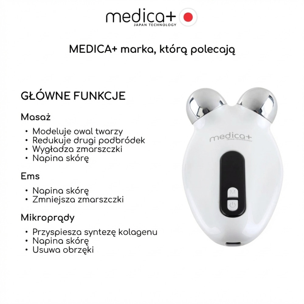 Lifting mikroprądowy MEDICA+ Skin Lifting 6.0 white (Japonia)