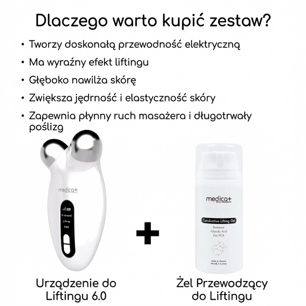 Lifting mikroprądowy MEDICA+ Skin Lifting 6.0 white (Japonia)