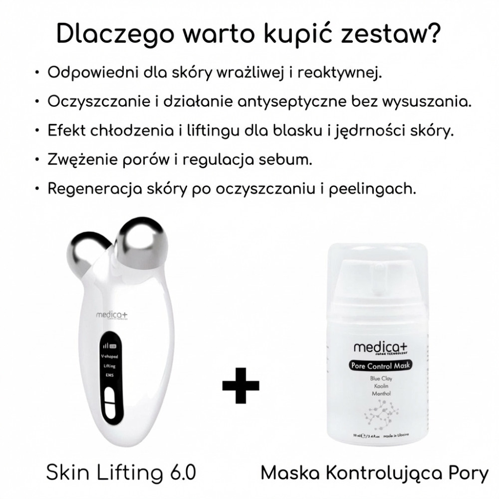 Lifting mikroprądowy MEDICA+ Skin Lifting 6.0 white (Japonia)