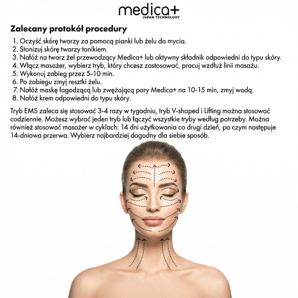 Lifting mikroprądowy MEDICA+ Skin Lifting 6.0 różowy (Japonia)