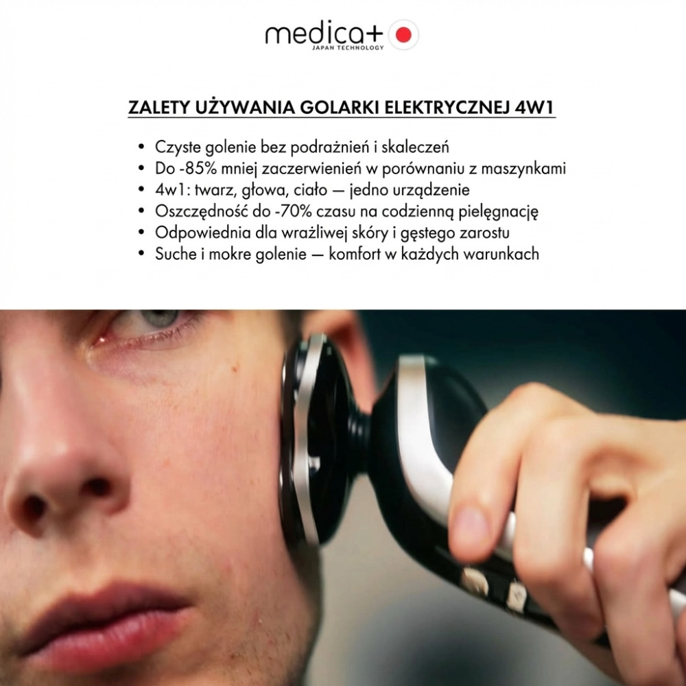 Golarka elektryczna 4 w 1 MEDICA+ Shaver 4v1 (Japonia)