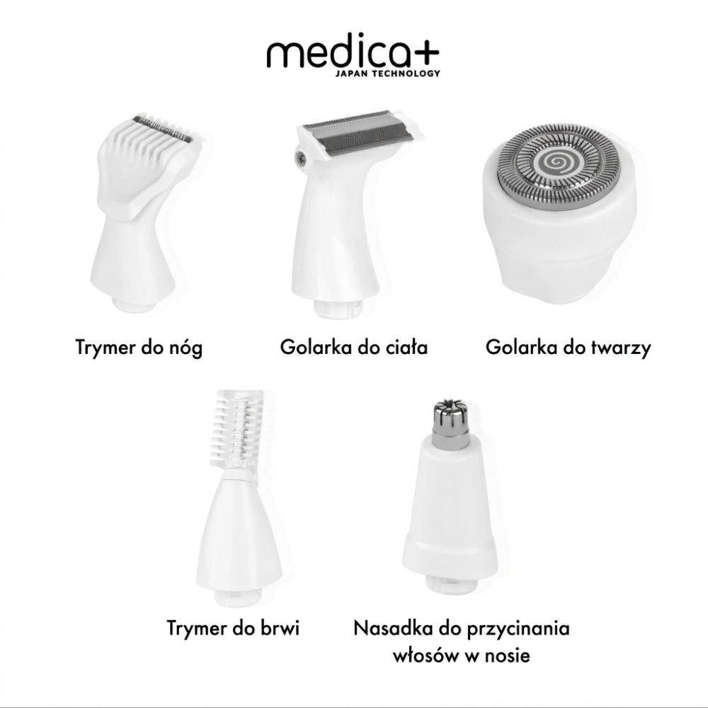 Wymienne nasadki do trymera MEDICA+ G-Trimmer 5w1 (5 szt.) (Japonia)