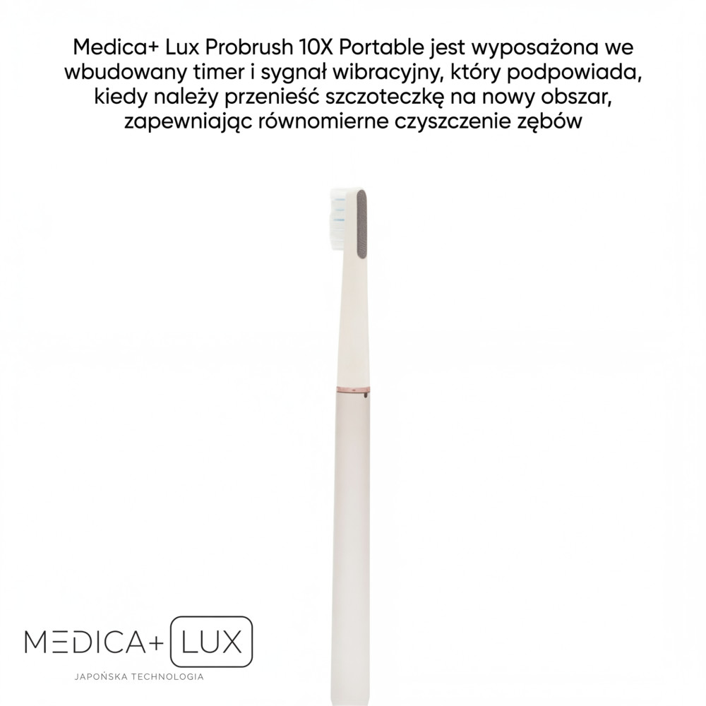 Wybielająca szczoteczka soniczna MEDICA+ Lux 10ХN Aluminum Portable Silver (Japonia)