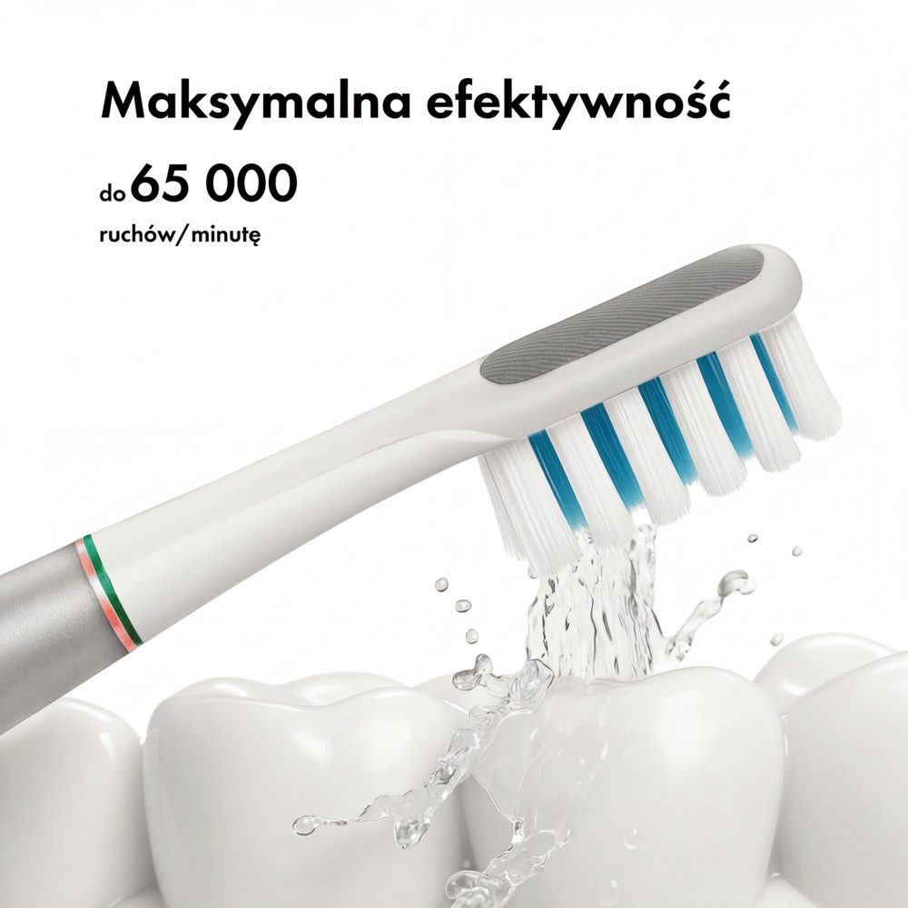 Wybielająca szczoteczka soniczna MEDICA+ Lux 10ХN Aluminum Portable Silver (Japonia)