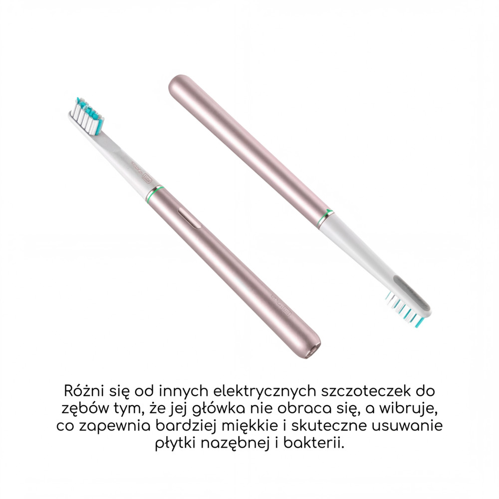 Wybielająca szczoteczka soniczna MEDICA+ Lux 10ХN Aluminum Portable Rose Gold (Japonia)
