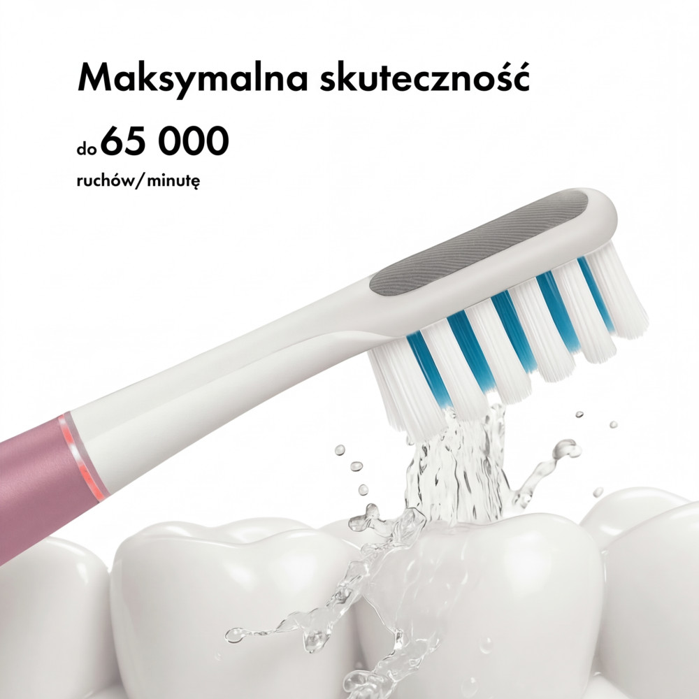 Wybielająca szczoteczka soniczna MEDICA+ Lux 10ХN Aluminum Portable Rose Gold (Japonia)