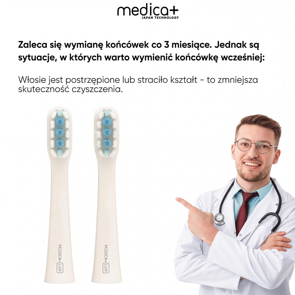 Wybielająca szczoteczka soniczna MEDICA+ Lux 10ХN Aluminum Portable Grey (Japonia)