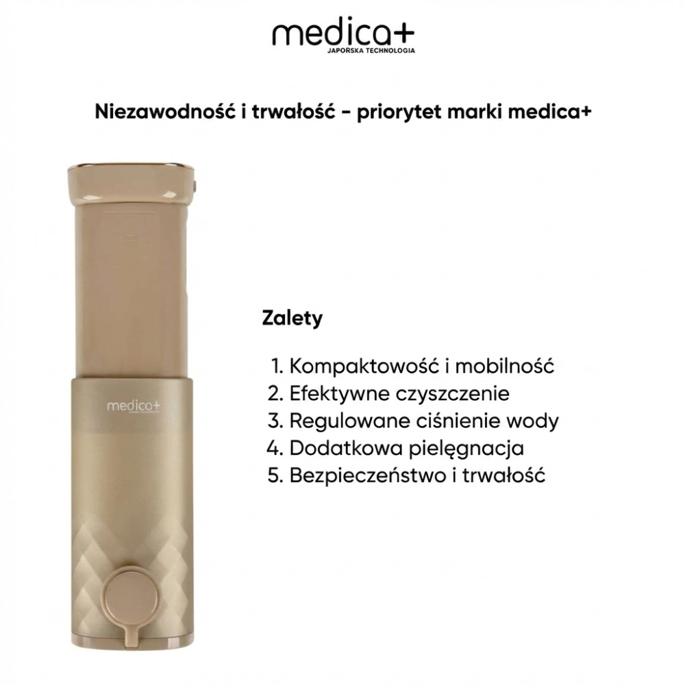 Przenośny irygator MEDICA+ Lux Prowater 10 Gold Soft Touch (Japonia)