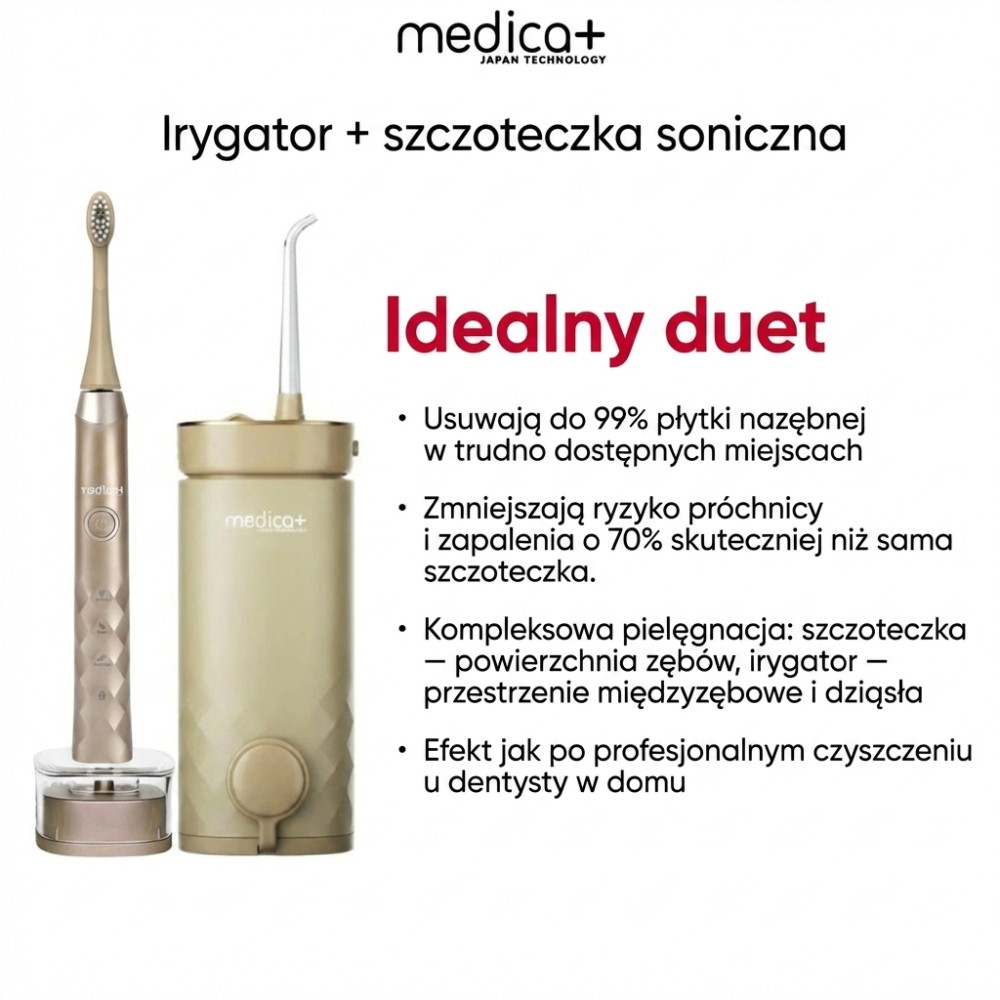 Przenośny irygator MEDICA+ Lux Prowater 10 Gold Soft Touch (Japonia)