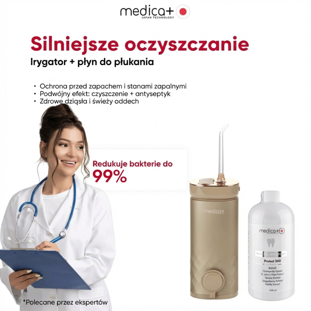 Przenośny irygator MEDICA+ Lux Prowater 10 Gold Soft Touch (Japonia)