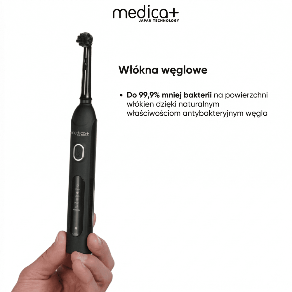 Elektryczna szczoteczka MEDICA+ ProBrush XO Carbon Soft Touch (black) (Japonia)