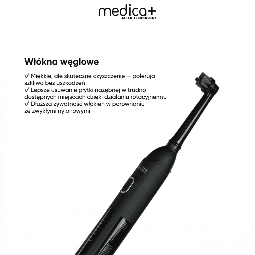 Elektryczna szczoteczka MEDICA+ ProBrush XO Carbon Soft Touch (black) (Japonia)