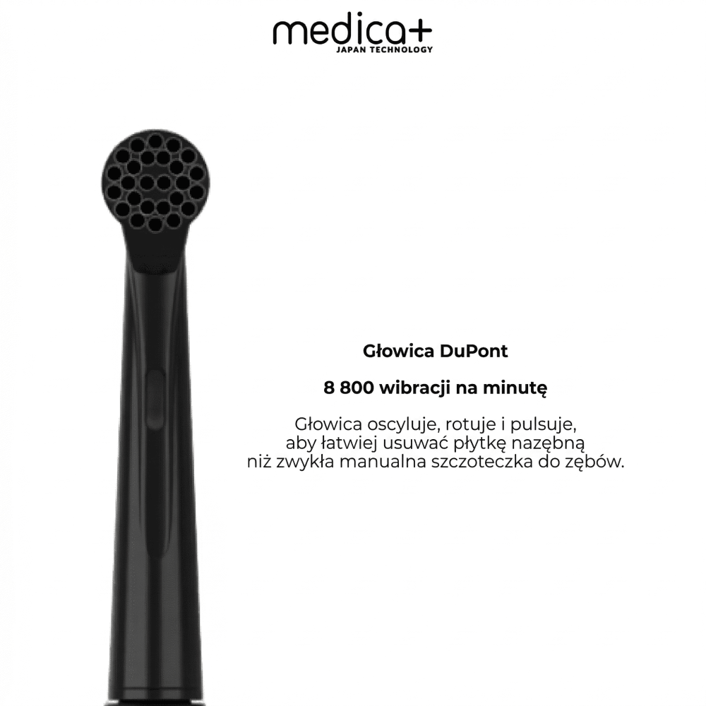 Elektryczna szczoteczka MEDICA+ ProBrush XO Carbon Soft Touch (black) (Japonia)