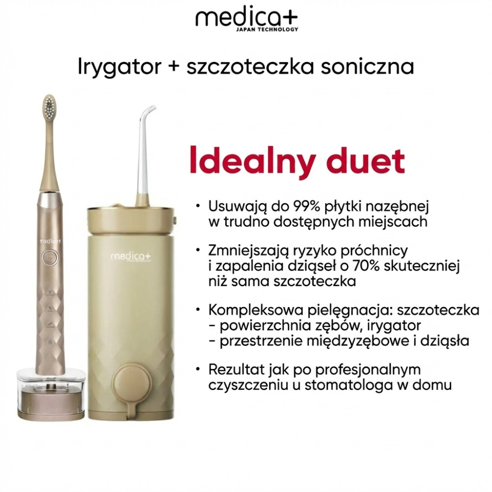 Szczoteczka do zębów z funkcją wibracji MEDICA+ ProBrush 11 GOLD Soft-Touch (Japonia)