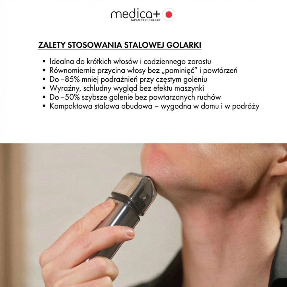 Stalowa golarka MEDICA+ STEEL 1400 (Japonia)