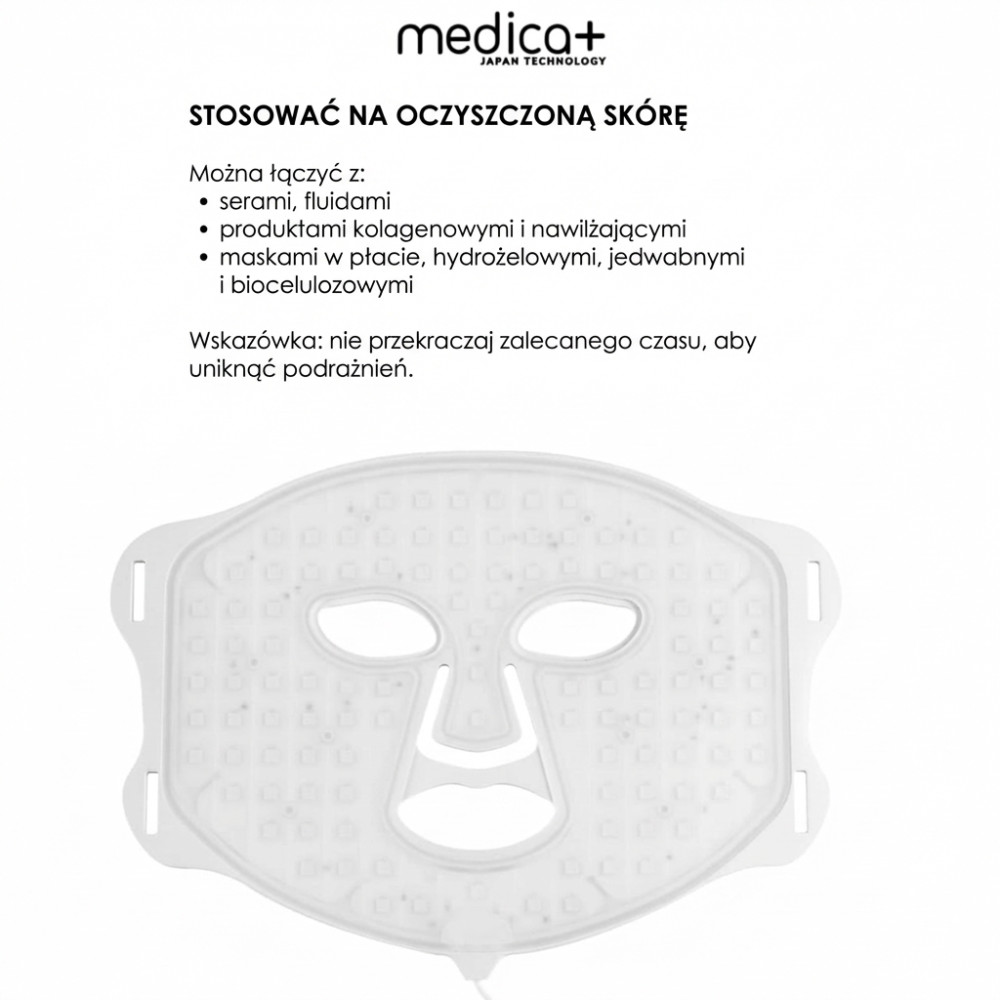 MEDICA+ LEDMask 8X – maska do terapii światłem LED (Japonia)
