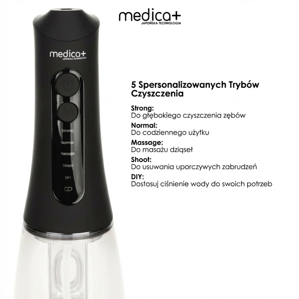Przenośny irygator MEDICA+ WaterPuls 8.0 Black (Japonia)