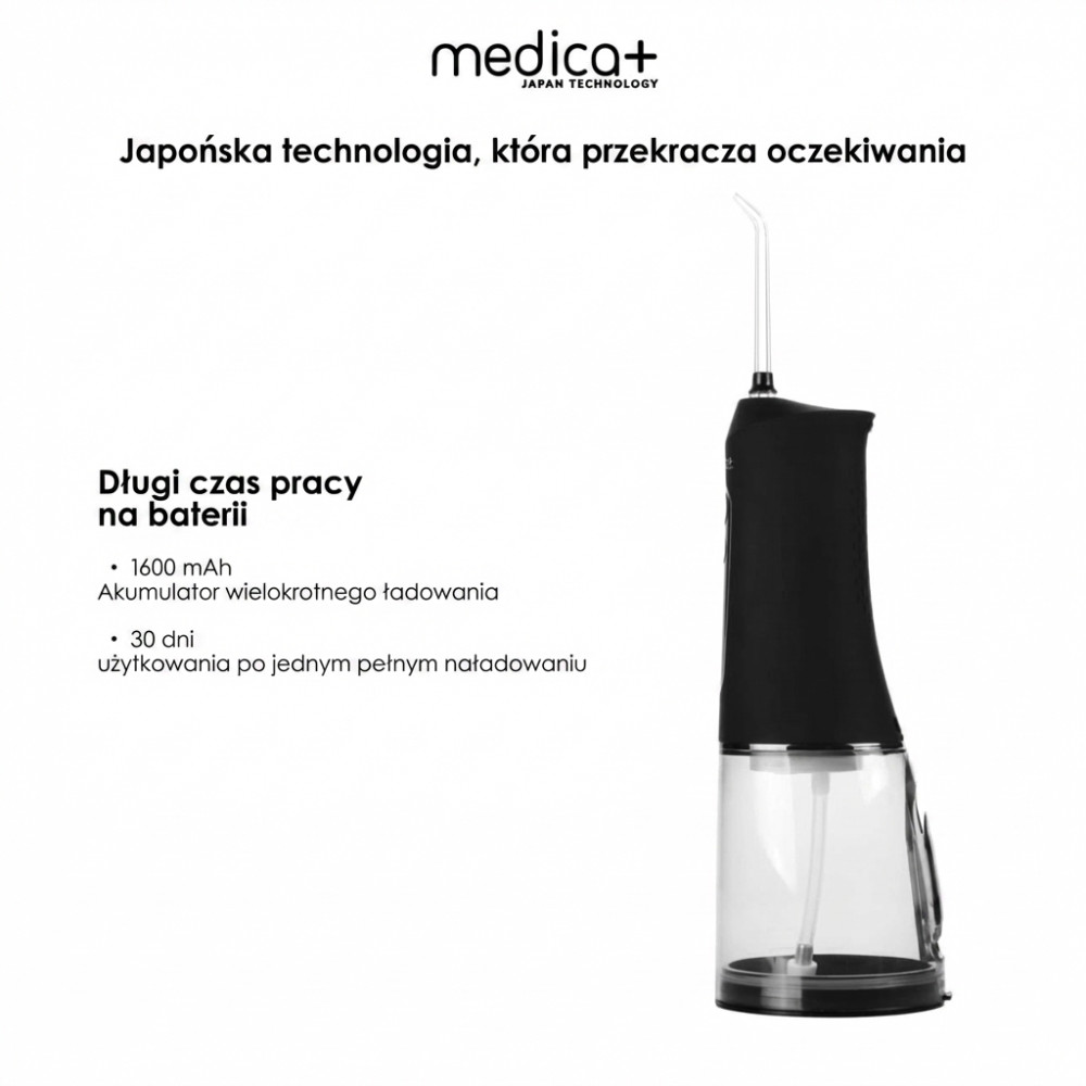 Przenośny irygator MEDICA+ WaterPuls 8.0 Black (Japonia)