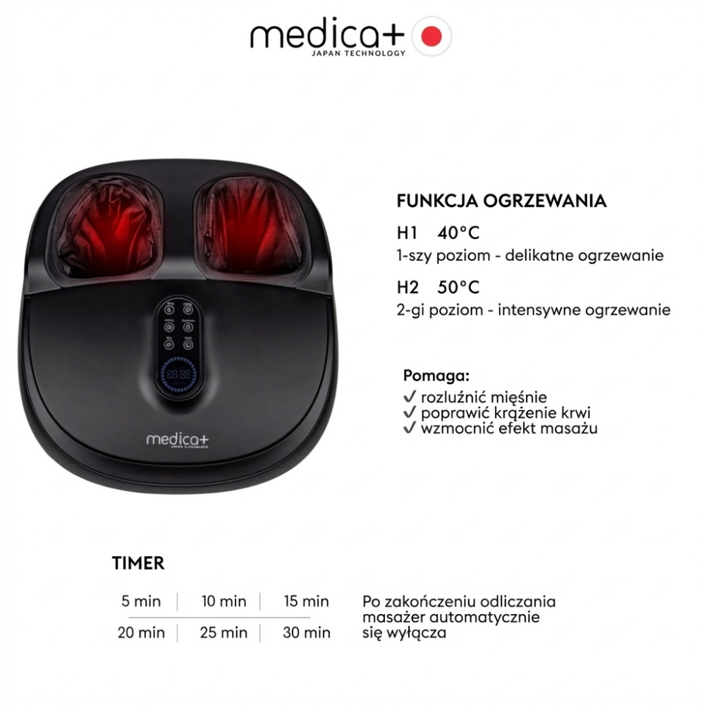 Masażer do stóp MEDICA+ FootMass 8.0 (Japonia)