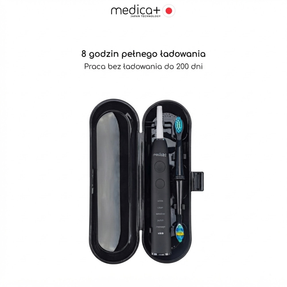 Ultradźwiękowa szczoteczka do zębów MEDICA+ PROBRUSH 8.0 Black (Japonia)