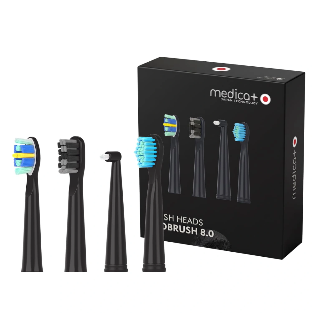 Końcówki do szczoteczki ultradźwiękowej MEDICA + PROBRUSH 8.0 black