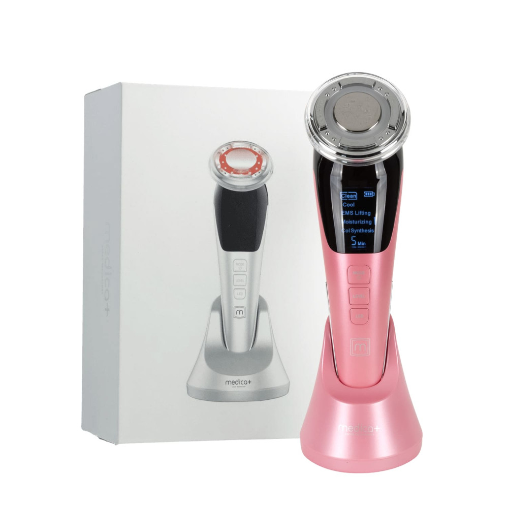 Mikroprądowy masażer do liftingu twarzy MEDICA+ RF Skin Lifting 7.0 Pink – EMS, LED (Japonia)