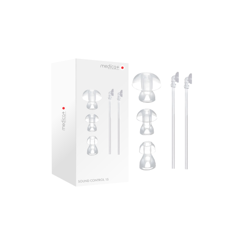 Uniwersalne końcówki do aparatu słuchowego MEDICA+ Sound Control 15 (3 szt.) (Japonia)