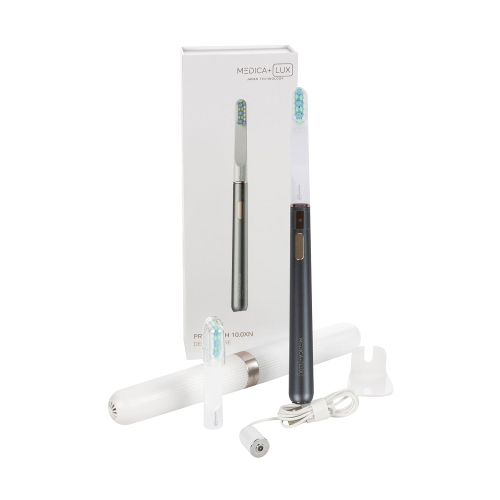 Wybielająca szczoteczka soniczna MEDICA+ Lux 10ХN Aluminum Portable Grey (Japonia)