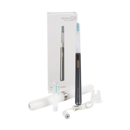 Wybielająca szczoteczka soniczna MEDICA+ Lux 10ХN Aluminum Portable Grey (Japonia)