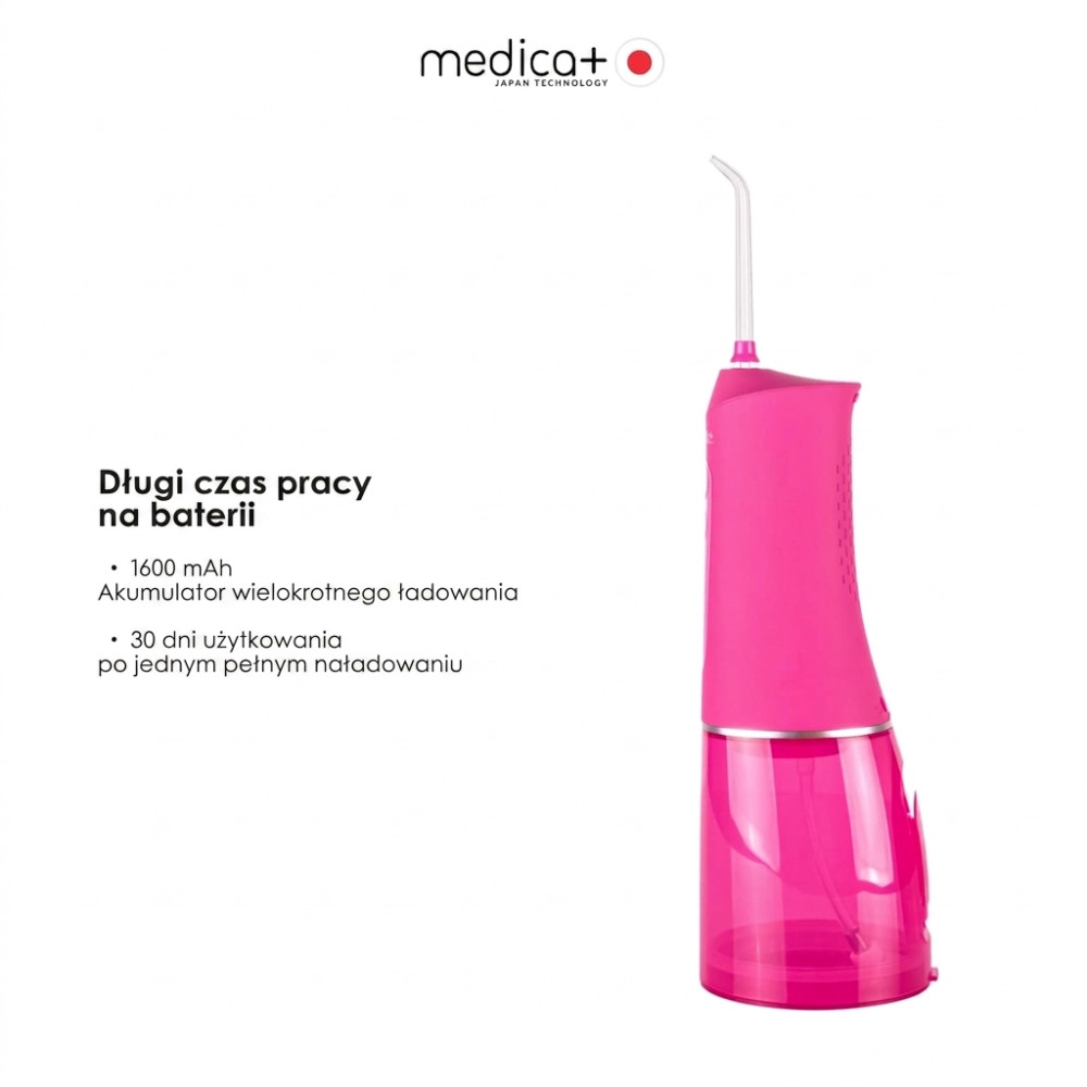 Przenośny irygator MEDICA+ WaterPuls 8.0 Fuchsia (Japonia)