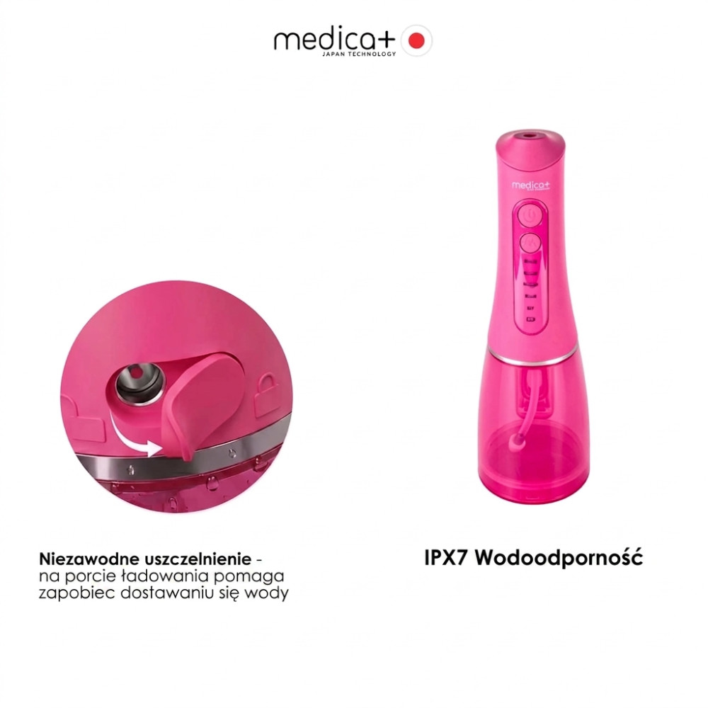 Przenośny irygator MEDICA+ WaterPuls 8.0 Fuchsia (Japonia)