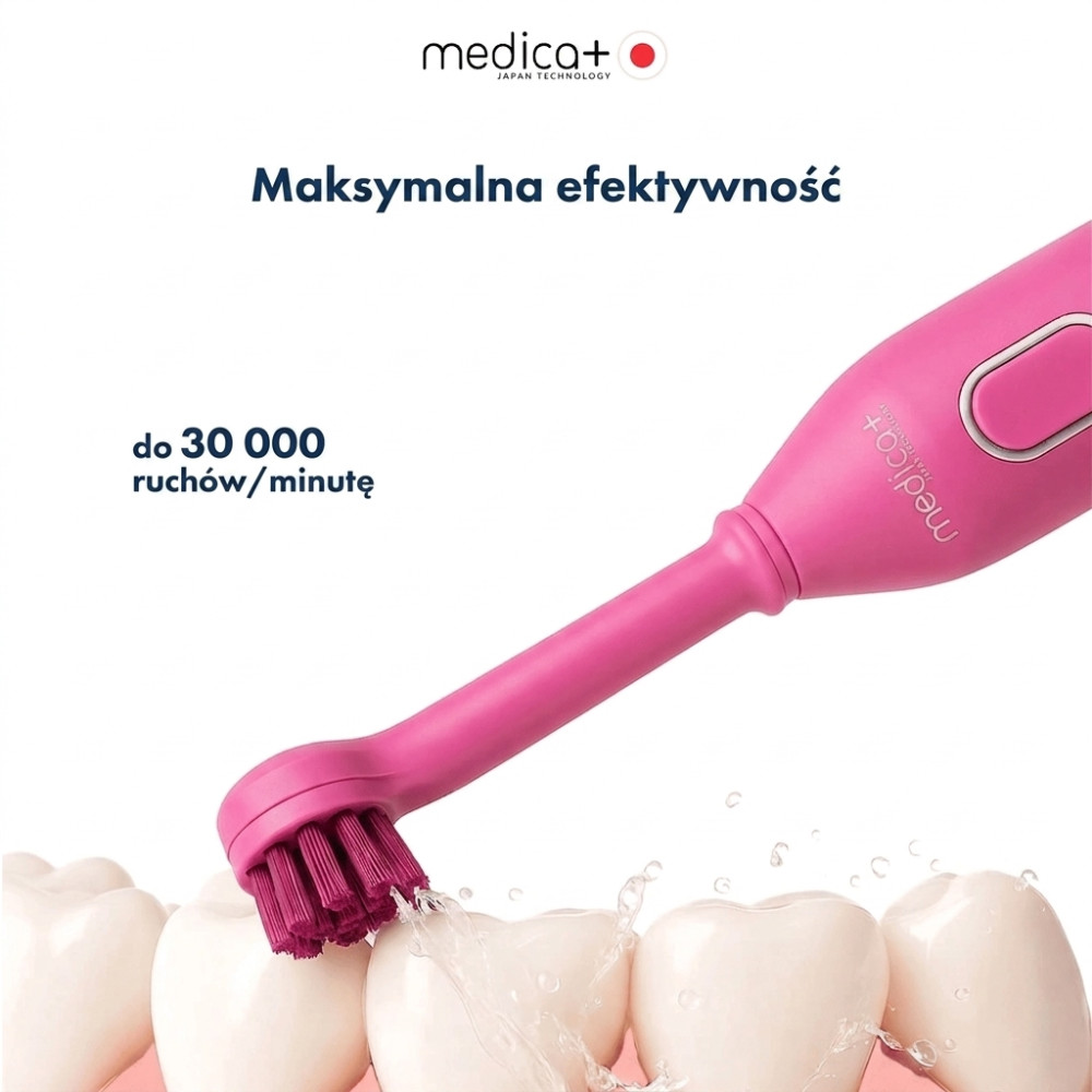 Końcówki do elektrycznej szczoteczki do zębów MEDICA+ ProBrush XO Fuchsia (4 szt.)